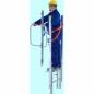 Preview: Zarges fixed ladder safety barrier in stirrup form with integrated arrester rail
